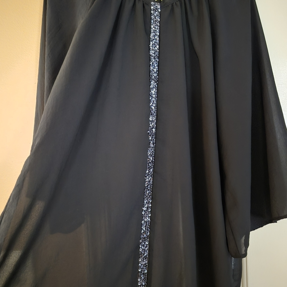 Elegant Black Women's Tunic Top - Picture 5 of 8